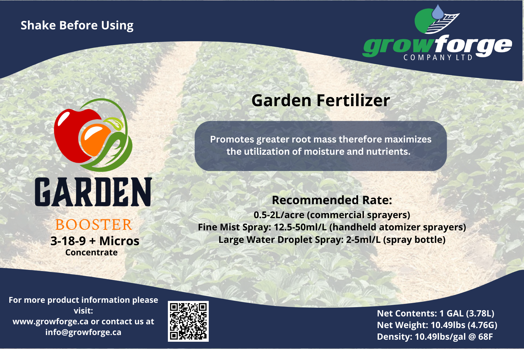 *Garden Booster* - 1 gallon - Growforge